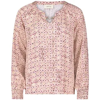 Cartoon Damen Casual-Bluse mit Muster Cream/Pink,40 - 40