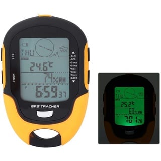 Wakects Digitaler Höhenmesser, Barometer, digital, multifunktional, GPS, Höhenmesser, Barometer, Kompass, tragbar, für Camping, Outdoor, Wandern, Höhenmesser mit Taschenlampe