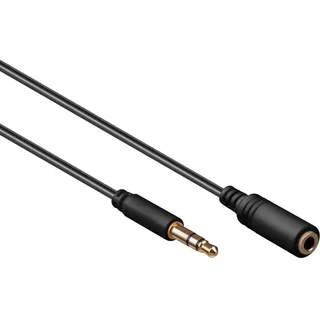 goobay Audiokabel Verlängerung 3,5mm-Klinken-Stecker / 3,5mm-Klinken-Buchse 0,5m (97111)