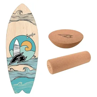 F2 Balance Board Surfer 87x32cm Braun