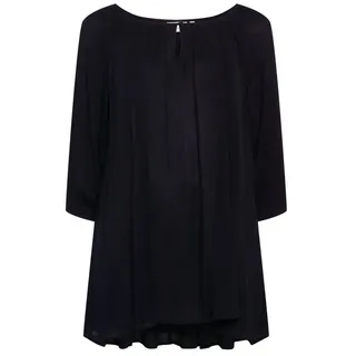 KAFFE CURVE Tunika KCami Damen Tunika 3/4 Arm Casual Rundhals Shirt Große Großen 50, Black deep - 50