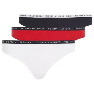 Tommy Hilfiger Underwear String (3-St) mit schmalem Logobündchen blau|rot XS