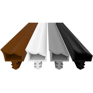 Türdichtung Weiß 25m - 4mm Nutbreite / 7mm Nuttiefe / 12mm Falz - Antidehnungsfaden Haustürdichtung Gummidichtung Zimmertürdichtung (weiss 25m)