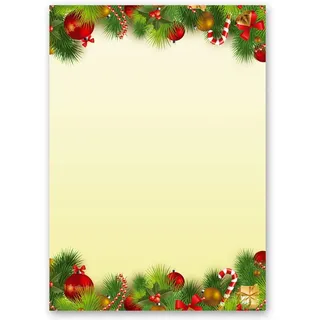 Motivpapier WEIHNACHTSGRÜSSE Weihnachtsbriefpapier - DIN A4 Format 100 Blatt - Weihnachten