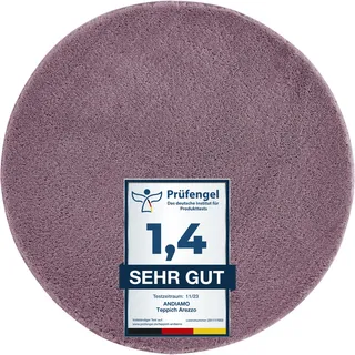 Badematte ANDIAMO "Arezzo", lila (lavendel), H:16mm, Polyester, Badematten, Badematte, Uni Farben, weich & kuschelig, auch in rund und als 2er Set erhältlich