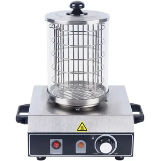 POTYYH Bockwurstwärmer 350W Elektrischer Würstchenwärmer Edelstahl Hot Dog Maker Wurstwärmer Einstellbarer Temperatur 30-85 °C für gewerblichen und Zuhause