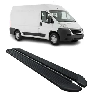 OMAC Kfz-Schmutzfänger Seitenschweller Schweller für Fiat Ducato 2006-2025 L2, 2-tlg., Rutschfest, Haltbar, Aerodynamik schwarz