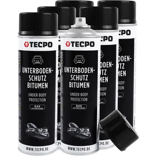 TECPO 6x TECPO Unterbodenschutz Bitumen schwarz, 500 ml