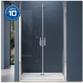doporro Teramo24 Nischentür Drehtür 80 x 195 cm ESG-Sicherheitsglas transparent