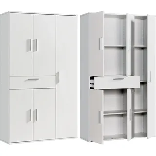 Procontour Mehrzweckschrank PROCONTOUR "Clara BESTSELLER", weiß, B:96cm H:167cm T:34cm, Schränke, Mehrzweckschrank, Höhe 167cm, mit variabel verstellbaren Einlegeböden