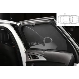 Satz Car Shades (Hintertüren) kompatibel mit Volvo V40 5 türer 2012-2019 (2-teilig) Passgenaue Sonnenschutzblenden
