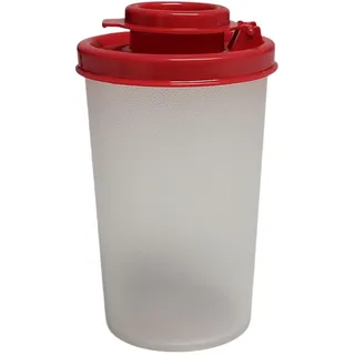 Tupperware Würzling Salz und Pfeffer Atreuer ideal für Auto, Büro, Camping & Unterwegs Gewürzzwerg Mini Salzstreuer Gewürze 100ml transparent rot