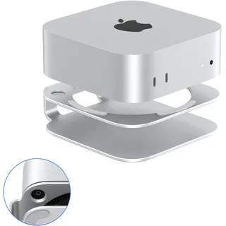GEWOKLIY Mac mini M4 Ständer, Aluminium-Halterung für 2024 Mac mini M4 und M4 Pro, integrierte Kühlung, Zugriff auf Power-Taste, rutschfest. Zubehör (Stand)