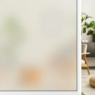 DIFIT Fensterfolie Blickdicht, Sichtschutzfolie Fenster Anti UV Milchglasfolie Statisch Haftend, ohne Klebstoff, Wiederverwendbar Folie Fenster Sichtschutz für Büro Wohnen (30x200cm)
