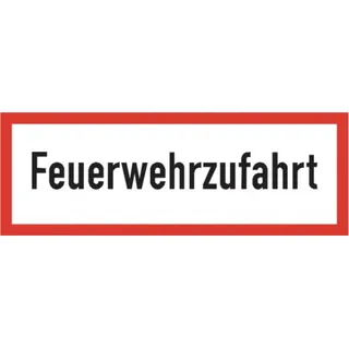 Schild Feuerwehrzufahrt Kunstoff