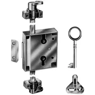 Junie Möbel-Drehstangenschloss Set 7010,D30 Stahl,vernickelt