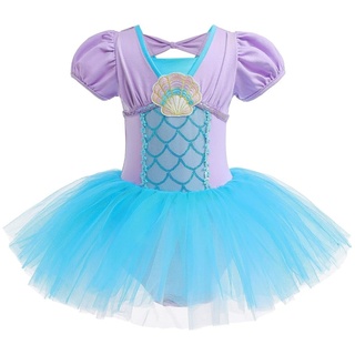 Lito Angels Prinzessin Meerjungfrau Ballettkleid Ballerina Kostüm für Kinder Mädchen, Ballett Kleid Tutu Tanzkleid, Größe 6-7 Jahre 122 (Tag-Nummer 130)