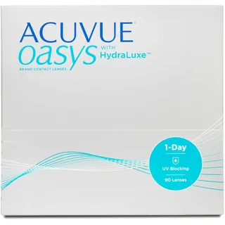 Acuvue Oasys 1-Day (90er Packung) Tageslinsen -6 dpt & BC 8.5) mit UV-Schutz für Allergiker – trockenere Augen