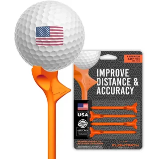 Flightpath Premium Golf Tees Orange 4 Tees X 3.25” Long