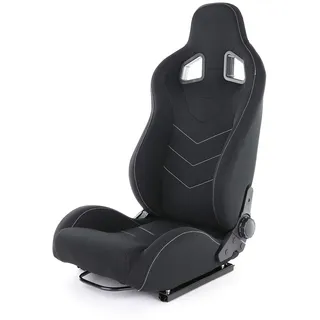 Sportsitz Schalensitz Halbschalensitz Tenzo-R 2 Stoff Schwarz mit Laufschienen