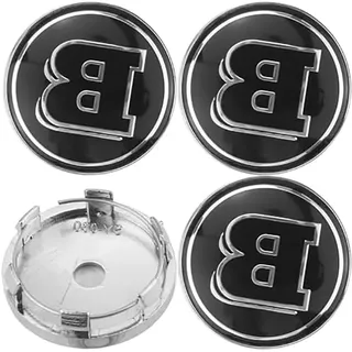 LXBSXY 4 Stück Auto Radnabenkappen für Smart Brabus 60mm, Nabenabdeckung Radnabenabdeckung Felgenkappen Ersetzen Kompatibel Auto Zubehör Radnabenkappen