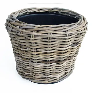 Pflanzkorb Sylter Korb Blumenkorb 36x28cm Rattan Garten Drypot Natur