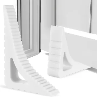 2 Tür- und Fensterstopper aus Gummi, Lüftungsfensterkeile, bohrfreie Türkeile, Befestigungsmaterial für Sturmfenster