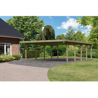 Karibu Carport Premium Einzel 1 inkl. PVC-Dachplatten kdi