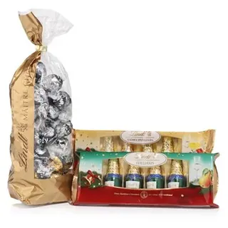 LINDT Lindor und Alkohol Fläschchen 4 Sorten Inhalt 786g