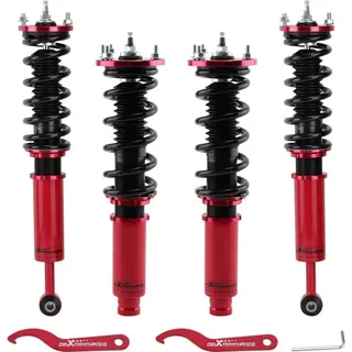 Maxpeedingrods - 24 Dämpfungsstufen Gewindefahrwerk Für Honda Accord 2-door Coupe CG2 CG3 98-0224 Stufen Einstellbar Gewindefahrwerk for Honda Accord