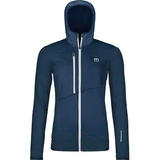 Ortovox Fleece Grid Hoody Sweatshirt, Blau deep ocean XS