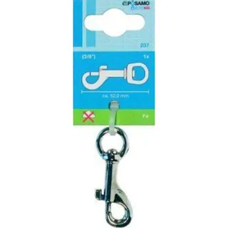 monheimer ketten- u. metallwarenindustrie PÖSAMO Bolzenkarabiner (SB) vernickelt 82 mm a 1 Stk