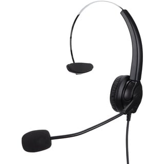 RJ9 Telefon Headset, Kundenservice Headset mit Professionellen Mikrofonen, 330 Grad Eingestellt, Geeignet für Festnetz-/Desktop Telefone, Plug and Play. Schwarz(VH530-RJ9 (Einohr))