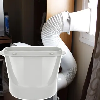 2X Abluftschlauch Adapter Fenster, Fensteradapter Für Mobile Klimageräte, Klimaanlage Abluftschlauch Verbinder, Rohrzubehör Flachkörper, Für Entlüftung Abdichtung Kit