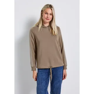 STREET ONE Hoodie mit Gallonstreifen braun 36