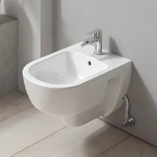 Duravit D-Code 37x54cm, mit Hahnloch, Überlauf, weiß