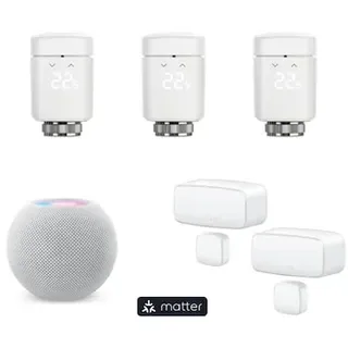 Eve Thermo - Smartes Heizkörperthermostat 2er Pack mit HomePod mini+