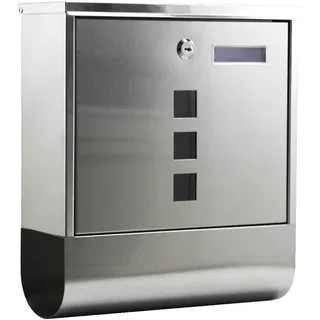 Wiltec Edelstahl Silber inkl. Zeitungsfach