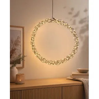 NORTHPOINT XXL LED Lichtkranz 1000 Micro LEDs 50cm mit Timerfunktion, für Innen und Außen geeignet (schwar)