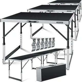 Kesser Multifunktionstisch Profi 100 x 60 cm 30 kg Schwarz