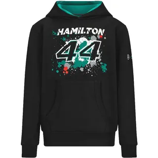 Mercedes-Benz AMG Petronas F1 Lewis Hamilton Hoodie nachhaltiges Mädchen und Jungen Kapuzen-Sweatshirt Formel 1 701218883 001 Schwarz - 116