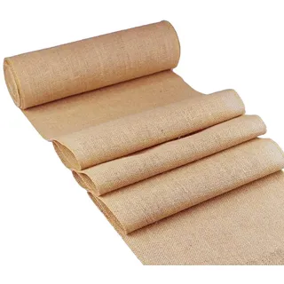Jute-Tischläufer als Rolle, 15 m × 30 cm, Natur | Naturfarbene Juterolle, 15 m lang und 30 cm breit, zum Zuschneiden für Hochzeitstische, Feste und rustikale Dekorationen.