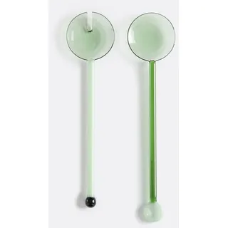 Salatbesteck Viria Aus Borosilikatglas Grün Einheitsgrösse