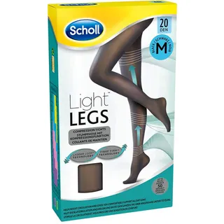 Scholl Light Legs Strumpfhose - Damen-Strumpfhose mit Kompressionsfunktion und Anti-Laufmaschen-Technologie - 1 Paar, 20 DEN, schwarz, M