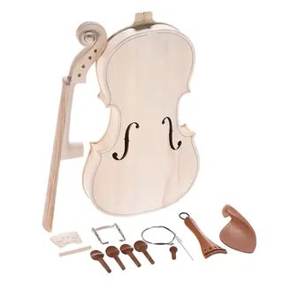 DIY 4/4 Full Size Violin Kit Akustische Geige Aus Natürlichem Massivholz Mit EQ Fichtendecke Ahorn Hinterhals Griffbrett Saitenhalter Student Violine Violinen Bausatz (Color : Style 2)