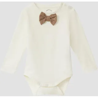 s.Oliver Langarmbody mit Druckknöpfen und Fliege - creme - 92