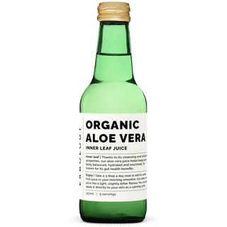 Erbology Bio Aloe Vera Saft 250 ml - Acemannan 1600 mg/Liter - Nur das innere Blatt - Direkt vom Bauernhof in Spanien - Ungeschnitten - Ohne Zuckerzusatz oder künstliche Konservierungsstoffe