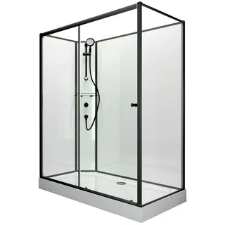 Schulte Ibiza Komplettdusche mit Schiebetür links 120 x 80 cm Sicherheitsglas klar hell