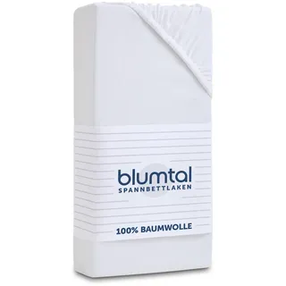 Blumtal Spannbettlaken Baumwolle-Jersey 140 x 200 cm weiß 1 St.