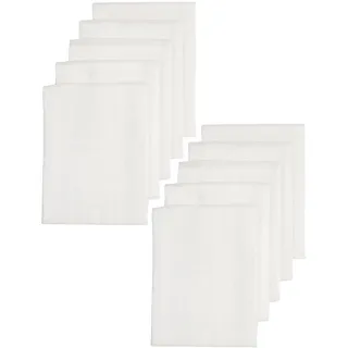 Meyco Baby Mullwindeln 70x70cm Pack Spucktuch Musselin Baumwolle Weiß | 100 % Baumwolle, Oeko Tex zertifiziert, Spucktuch, weich, hautfreundlich, atmungsaktiv, feuchtigkeitsabsorbierend